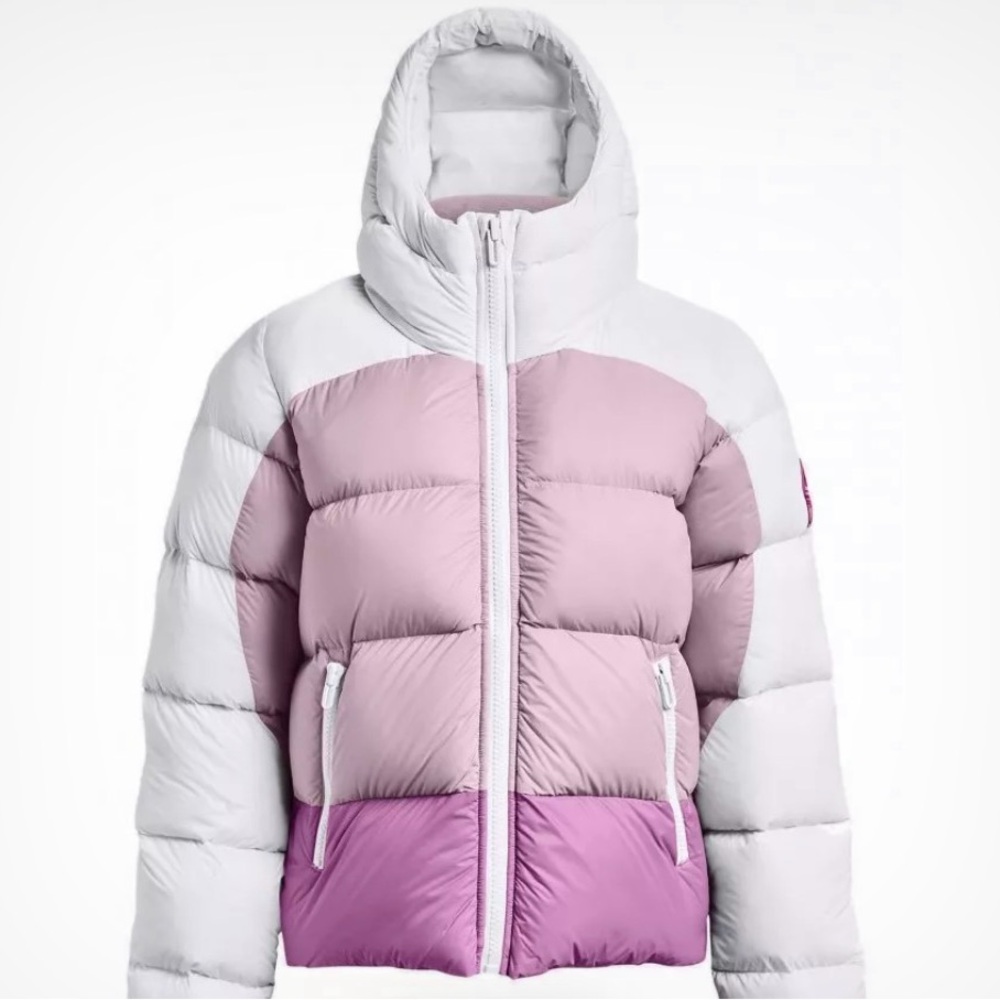 Under Armour Women's Pink and White Ski Jacket